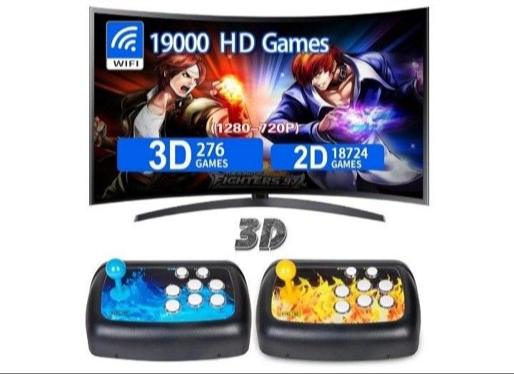 19000 Games in 1 Arcade Game Console,Search Games, Support 3D Games,Favorite List, 4 Players Online Game,1280X720 Full HD Video Game