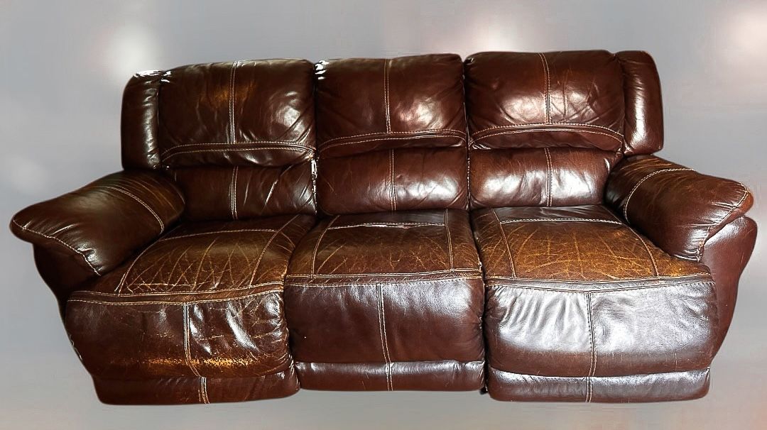 FREE real LEATHER COUCH