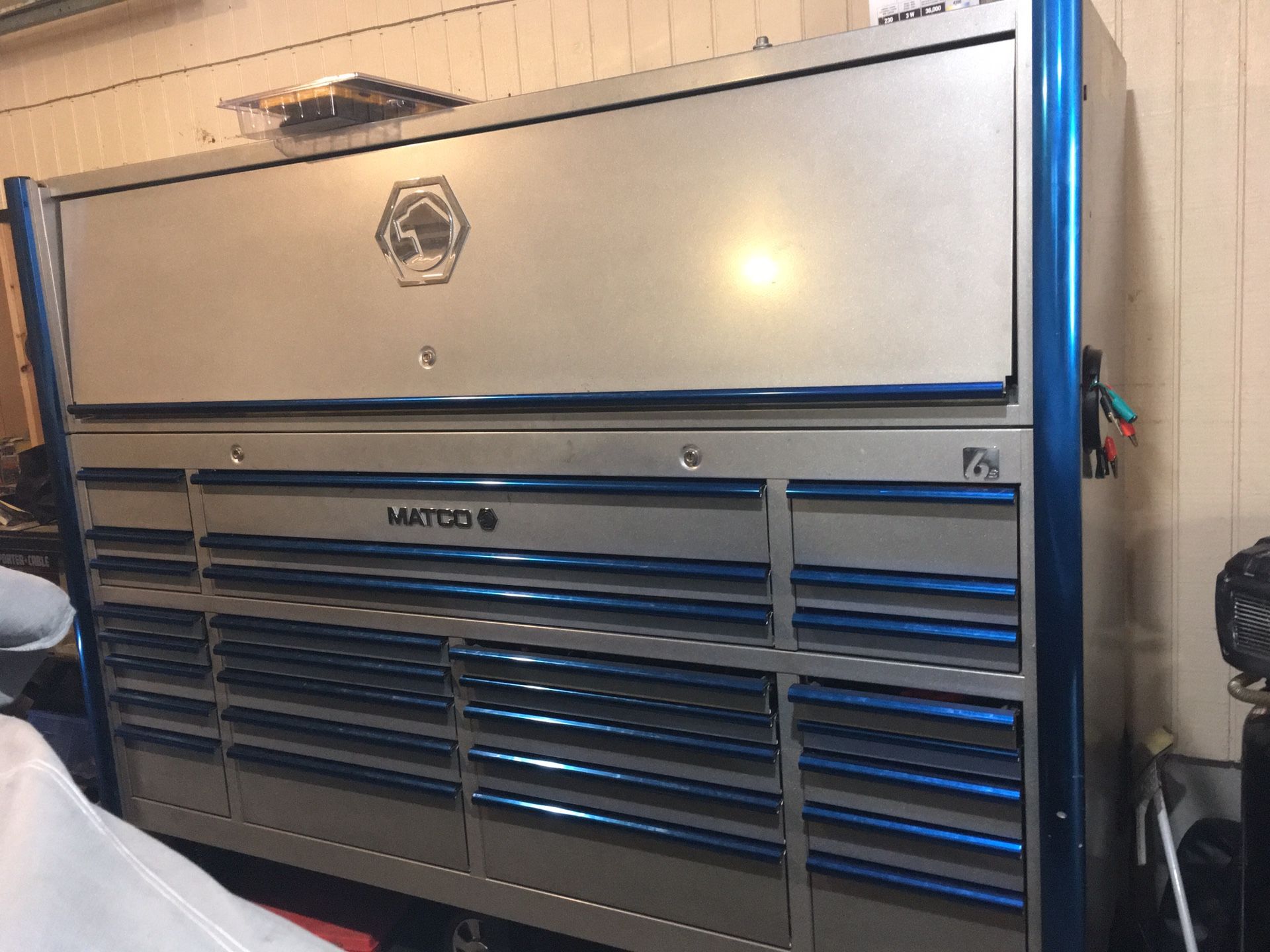Matco 6s tool box, biggest they make with hutch, and custom