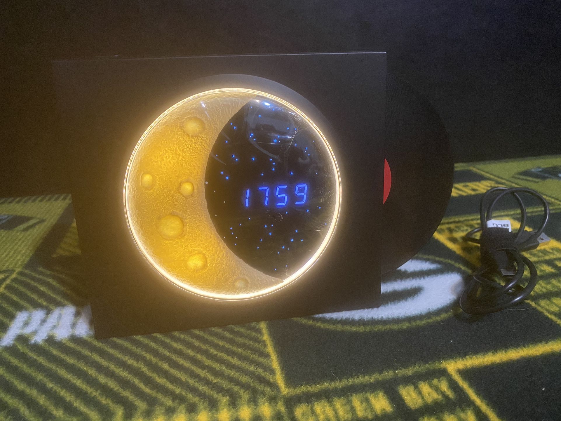 Rounded X09 Portable Moon Clock Bluetooth Speaker.
