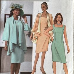 Vintage Butterick 4387 Classy Dress and Jacket set Size 8-14