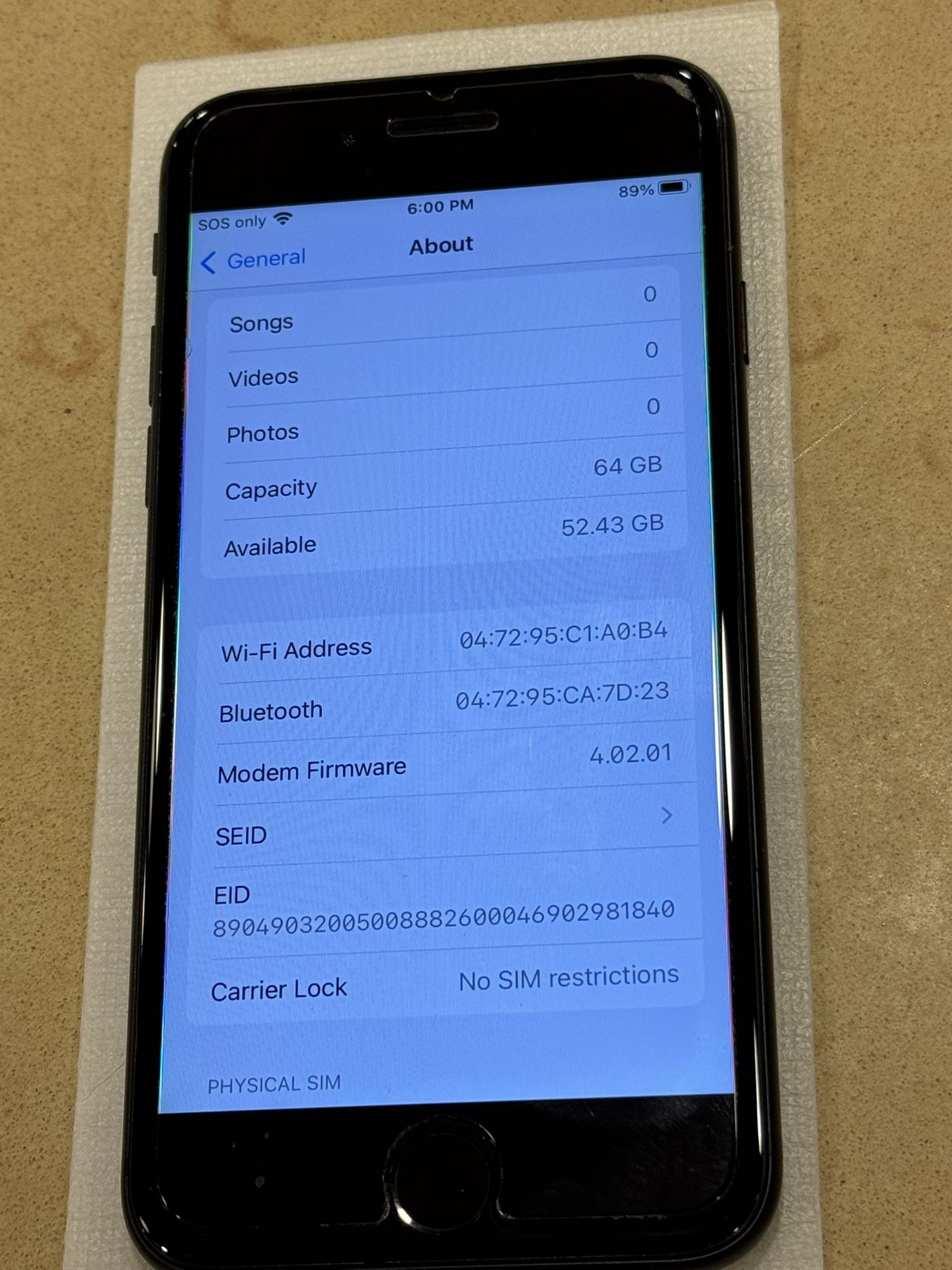 iPhone SE 2020 2nd Gen 64GB