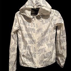 Reflex White Love Print light weight Jacket
