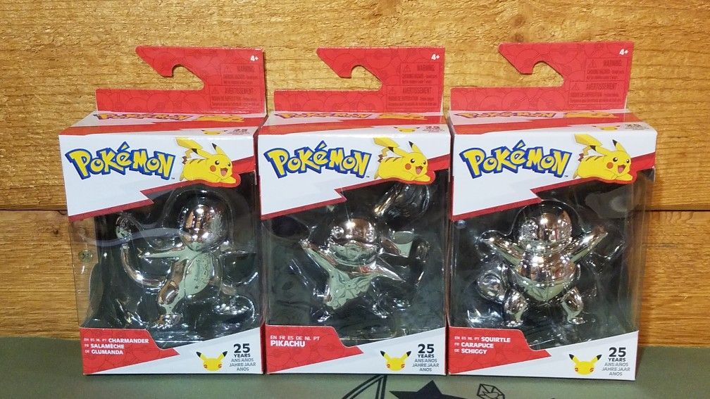 25th Anniversary Pokemon Figurines CIB Sealed