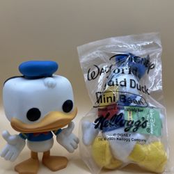 Funko Pop Disney Donald Duck Original Vaulted Figure  2012 & Mini Bean 2001