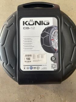 König CB-12 Snow Chains Size 100 – Tire Chains w/ Case