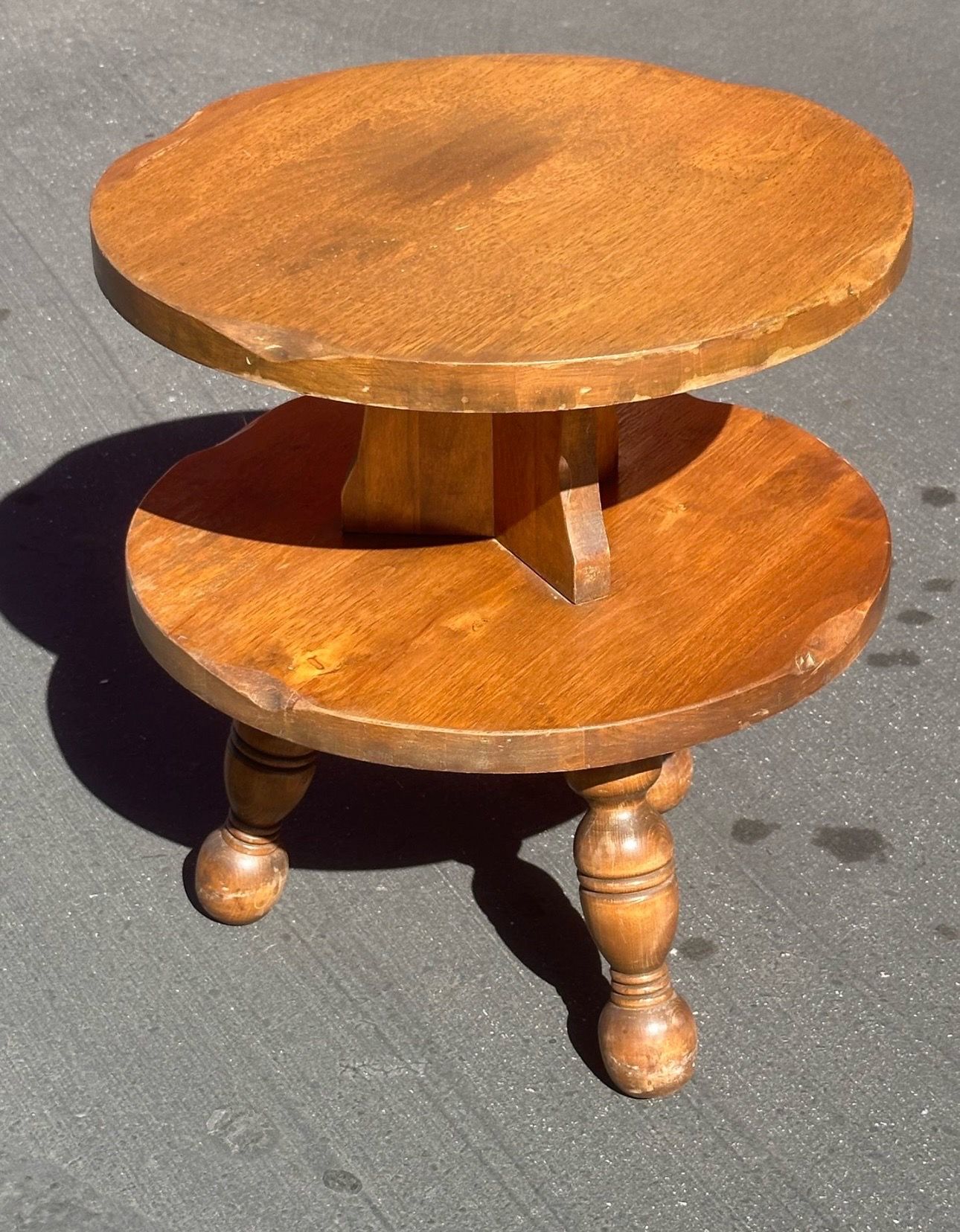 Antique 2 tier side table