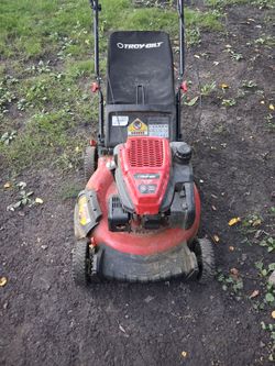 Lawnmower works great everything comes with the bag