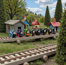 (Lot Of 8) 2014 Assorted Mini Thomas & Friends Classic Train Engines Mattel Toys. 
These are Thomas & Friends MINIS trains, frequently featuring mashu