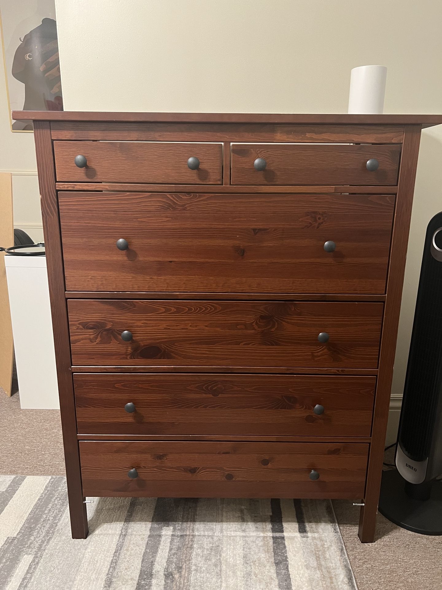 ikea hemnes medium brown dresser 6-Drawer / Chest for Sale in Pawtucket, RI MODEL: a solution that reduces PINKO long, one-shoulder Satin Size:7Y-8Y
