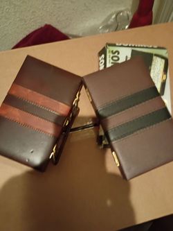 Domino's with Leatherette case - 2 sets , $5 each. Or $10 for Both - New