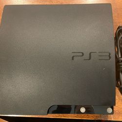 Sony PS3 PlayStation 3 Slim 120GB Console + Cables, 2 Controllers, Controller Charger + Call of Duty Game and Street Fighter Game. TESTED.   