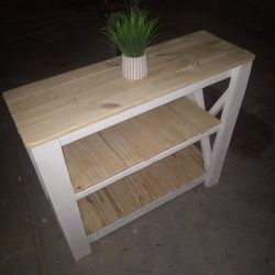 Farmhouse Style Entry Table  38h.      40L.    14w