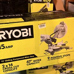 RYOBI 15 Amp 12 in. Corded Sliding Compound Miter Saw with LED Cutline Indicator