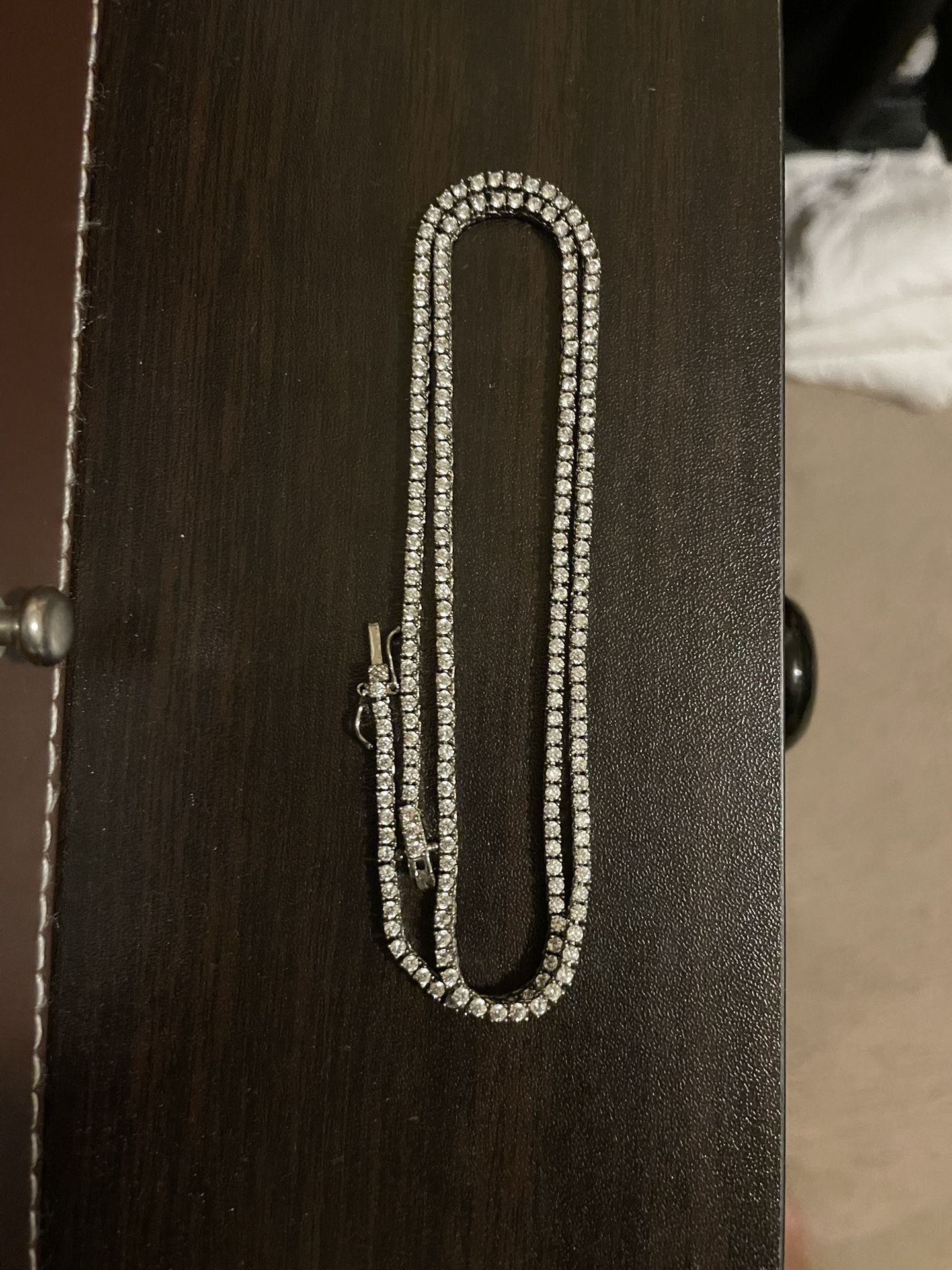 SILVER TENNIS CHAIN ( 2mm 20 Inches)