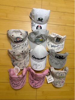 Pro Golfer Signed Hat Autographed Collection 10 Pcs