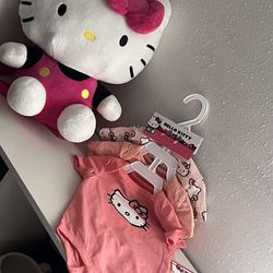 Hello Kitty Baby Onesies And Backpack Set 