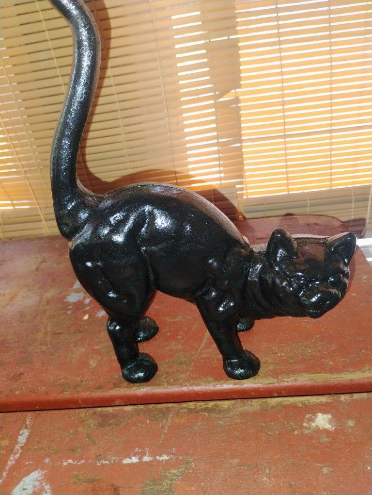 129.19

Vintage Cast Iron Black Arched Back Cat Door Stop 