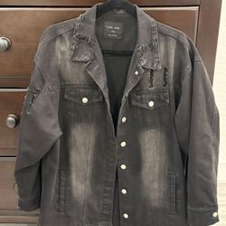 Black Jean Jacket - Size L