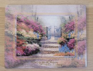 Thomas Kinkade - THE GARDEN OF PROMISE - Gardens Of Faith Limited Edition Wall Plaque Plate 9" X 7" With Certification