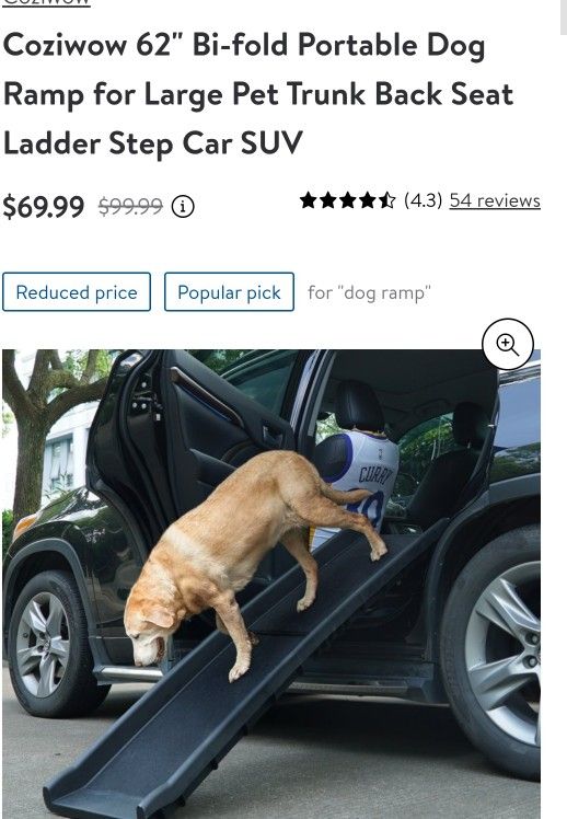 Coziwow Portable Dog Ramp/Ladder