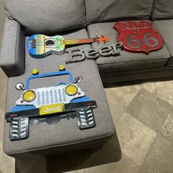 Metal Wall Art- Jeep, Beer, Guitar, Route 66