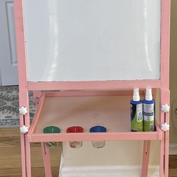 Adjustable Wooden Easel for Kids, Foldable Standing Art Easel