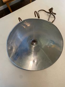 MID CENTURY INDUSTRIAL ALUMINUM HANGING SPOTLIGHT