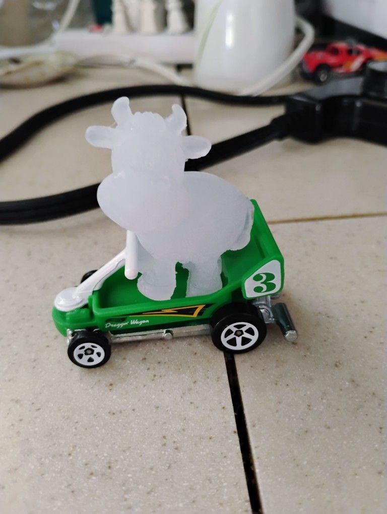 Cartoon Cow Character....Mini Go Kart