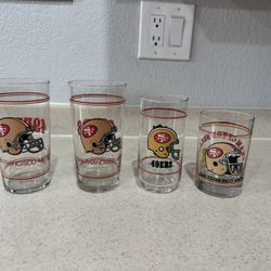 Vintage NFL San Francisco 49ers Collection Glasses 