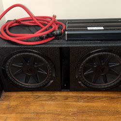 Kicker AMP, Boom Box With 12’ Kicker Speakers, 0 Gauge Wire