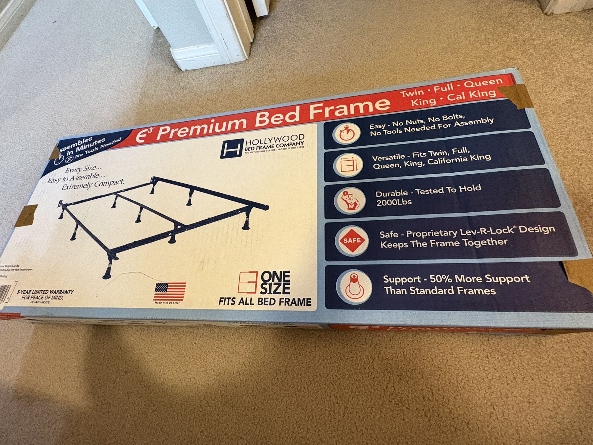 Hollywood Premium Bed Frame All Sizes 