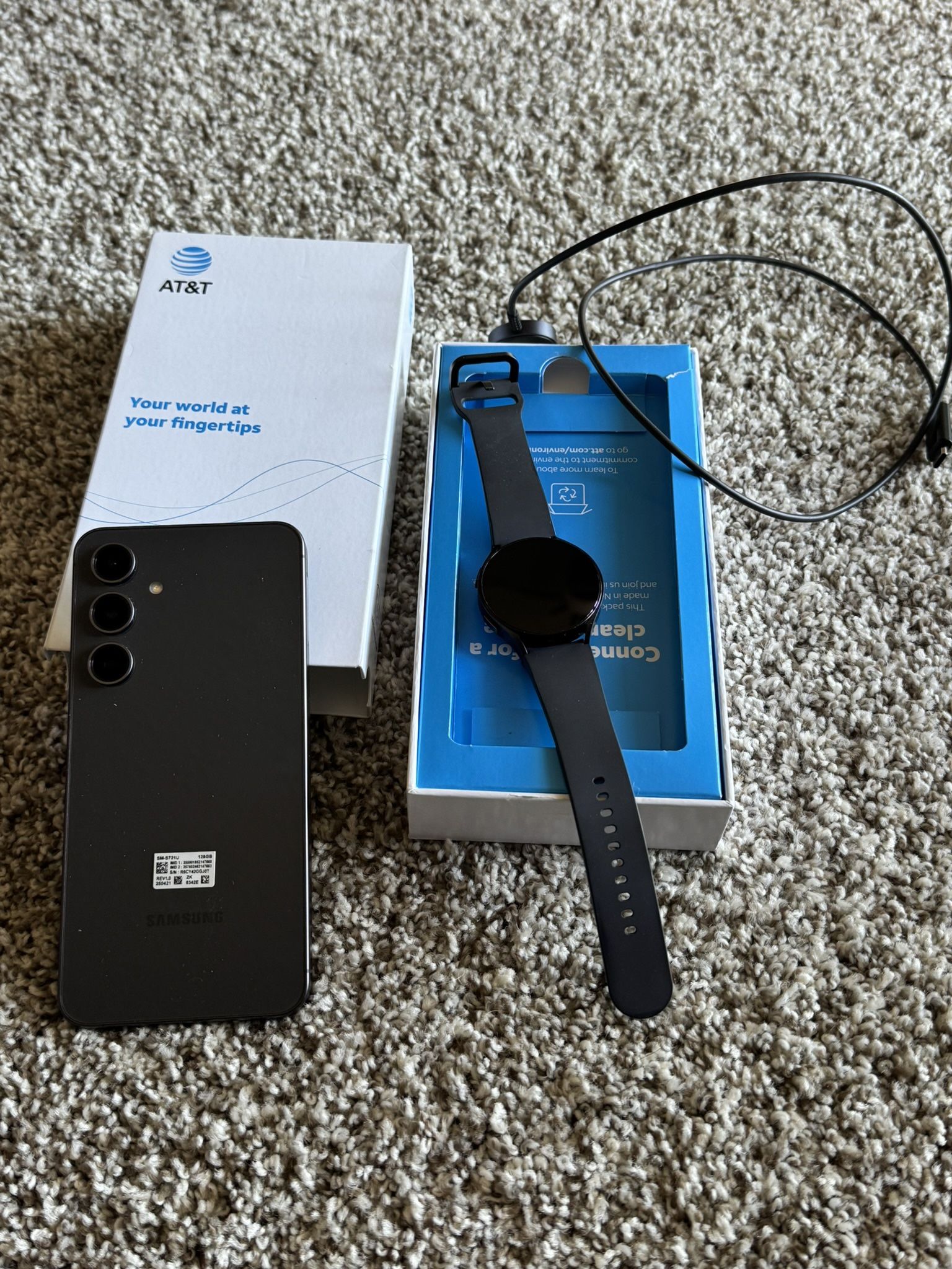 Samsung galaxy s24 FE and Samsung watch 6