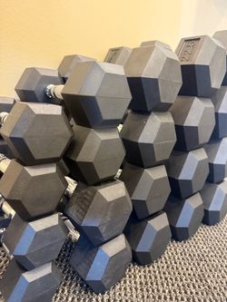 Dumbbells, weight plates, kettlebells of all sizes