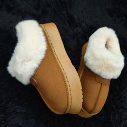 Brown Fur Boots (Brand New) Read Description Pls