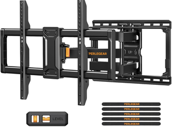 NEW Perlegear PGLF12 Full Motion TV Wall Mount 42–86" Swivel Tilt 132 lbs