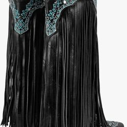  Fringe Cowboy Boots for Women- Size 10 