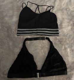 2pc black bras size XL like new