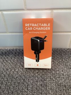 Ewitgo Retractable Car Charger is a 4-in-1 multi-port vehicle adapter