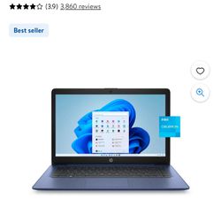 Blue HP 14” Laptop 