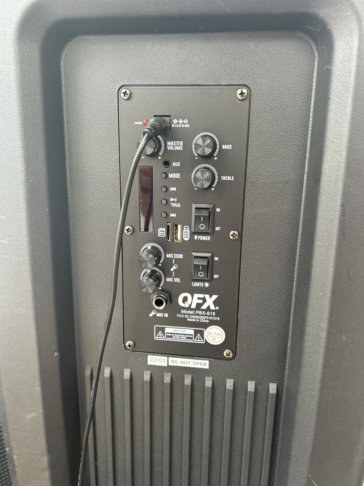 QFX BLUETOOTH SPEAKER