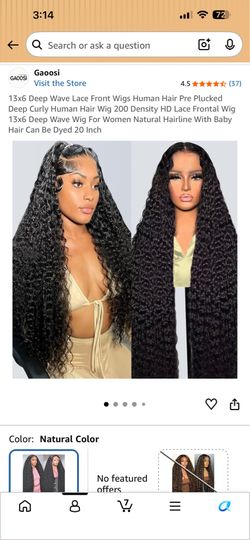 20in Deep Wave Lace Front Wig