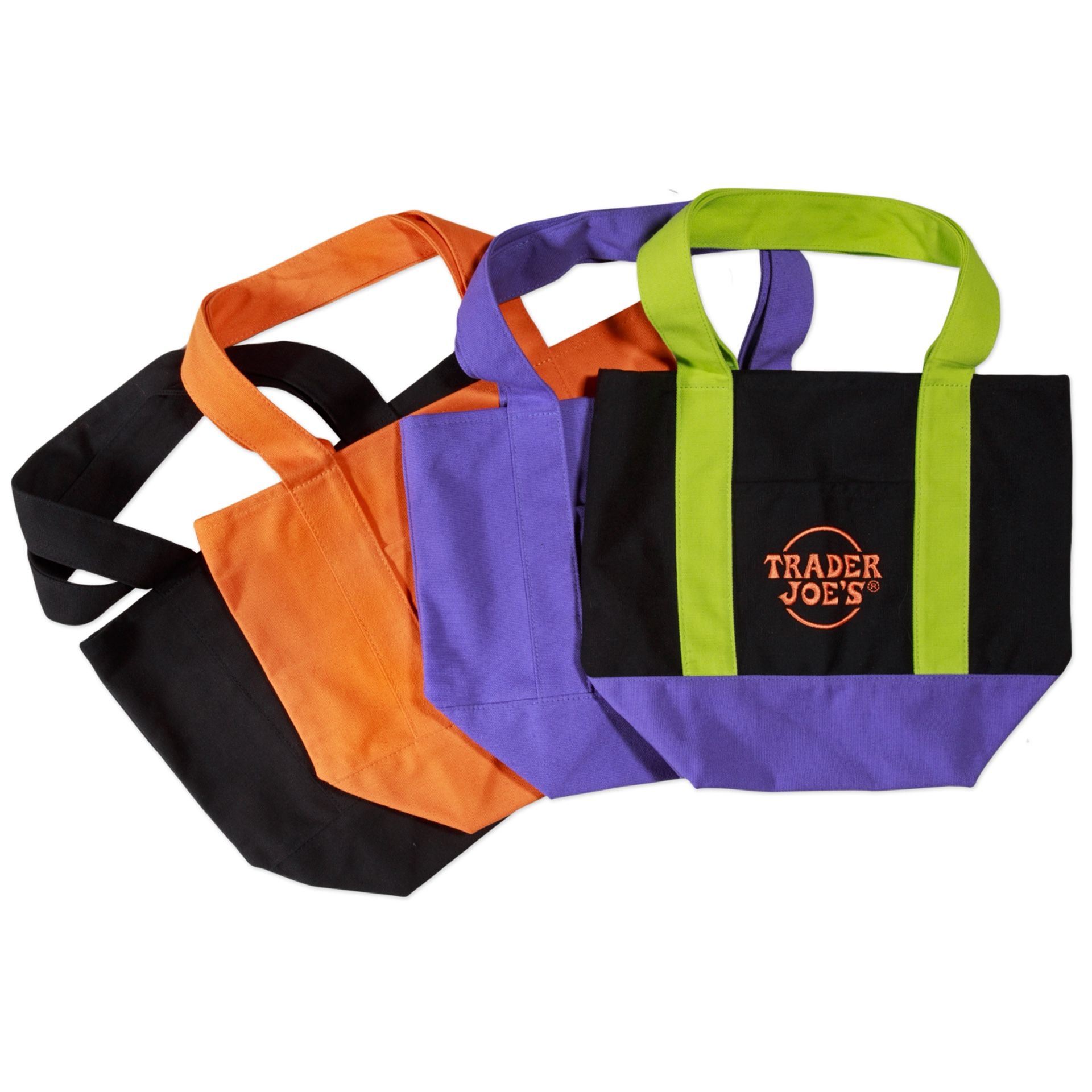 Set of 4 Viral Trader Joe’s Mini Halloween Canvas Tote Bags