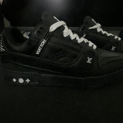 Black LV trainers