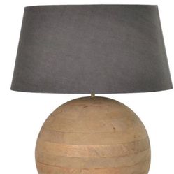 Solid wood spherical lamp (lampshade Not Included)