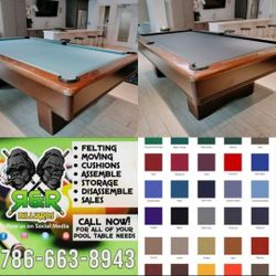Pool Table Felt With Professional Installation 