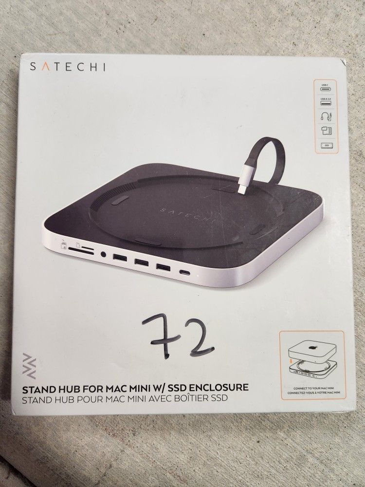 New Satechi Stand Hub For Mac Mini W/ SSD Enclosure