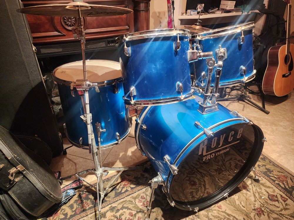 Complete Royce Pro Cussion Drum Set Zildjian Cymbals