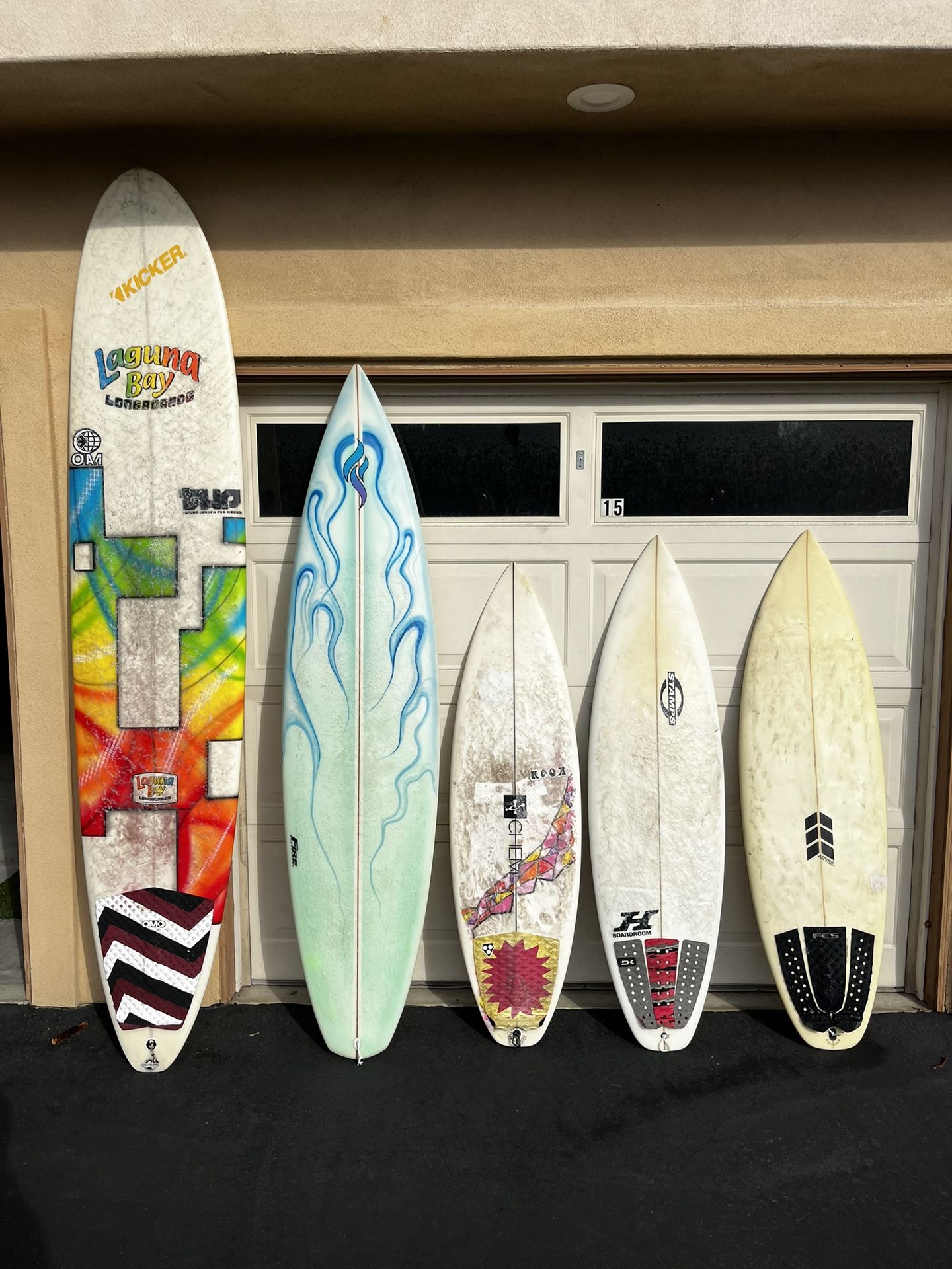 Multiple Surfboards