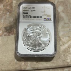 Ms 70 Heraldic Eagle 1oz Silver Round